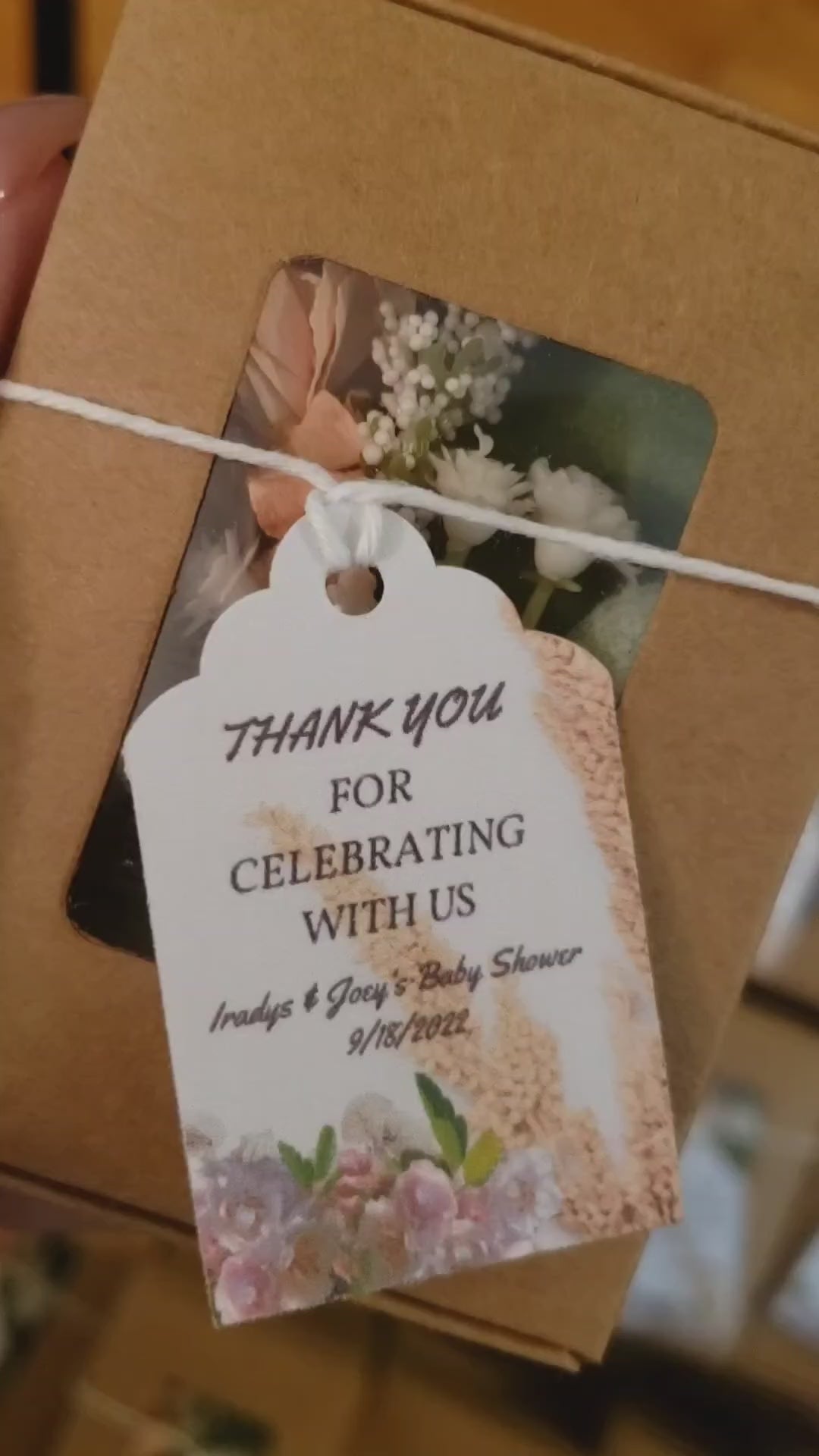 Floral Handmade Soap Favor in Rustic Gift Box – Baby Shower & Event Gift