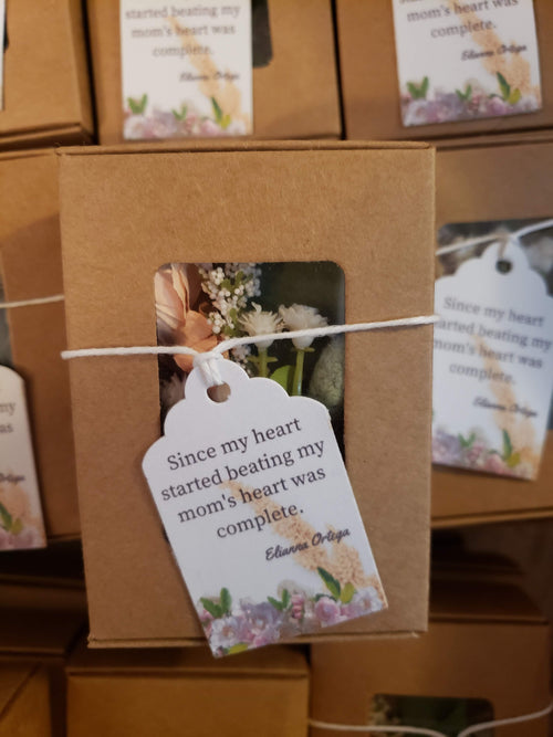 Floral Handmade Soap Favor in Rustic Gift Box – Baby Shower & Event Gift