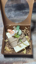 Floral Handmade Soap Favor in Rustic Gift Box – Baby Shower & Event Gift